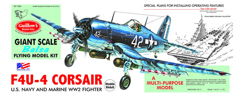 Guillow 's Vought F4u-4 Kit Modelo Corsair