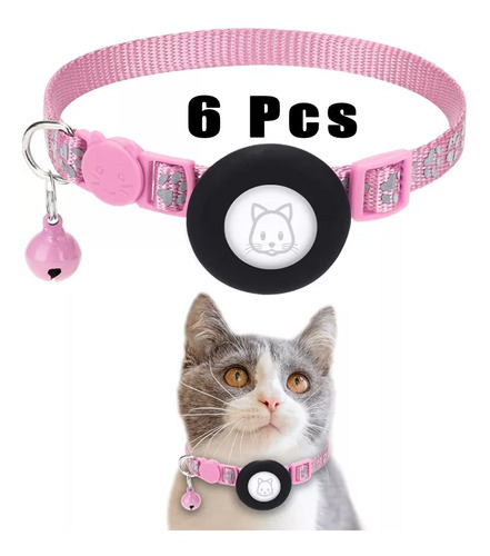 Collar Reflectante Airtag Para Gatitos, 6 Piezas