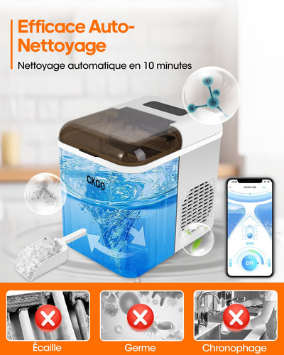 Máquina De Hielo Joyplanet Smart Countertop 15 Kg/día 9 Cubo