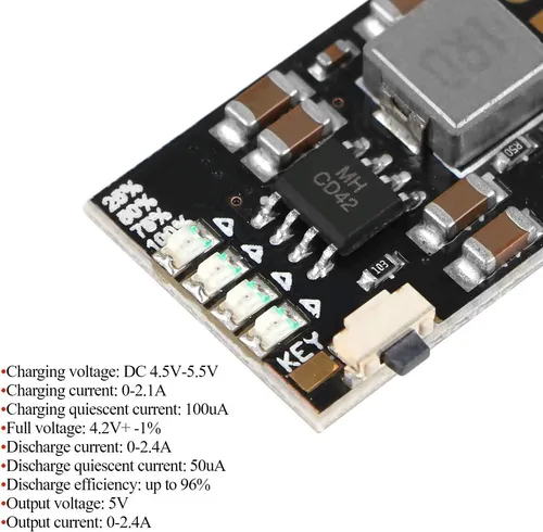 6pcs 2a 5v Módulo Integrado De Carga Y Descarga 3.7v 4...