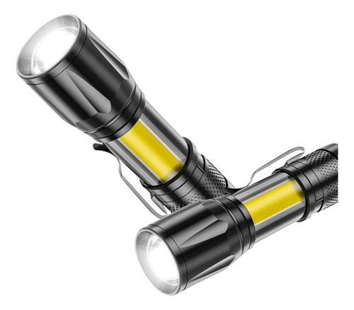 2 Mini Lanterna Iluminação Luz Led Lateral Portátil Usb