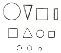Comprar 50gr Dijes De Metal Geometrico Formas Bijou Candy Bar Deco