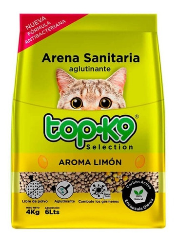 Top K9 Arena Sanitaria Para Gatos Formato 4 Kg Aromas Varios