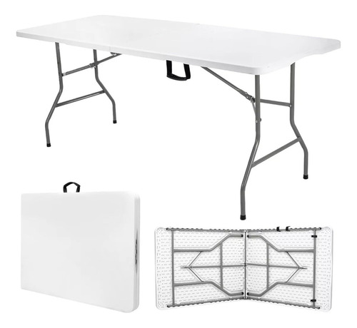 Mesa Plegable Para Jardín, 1.8 M, Plástico Resistente