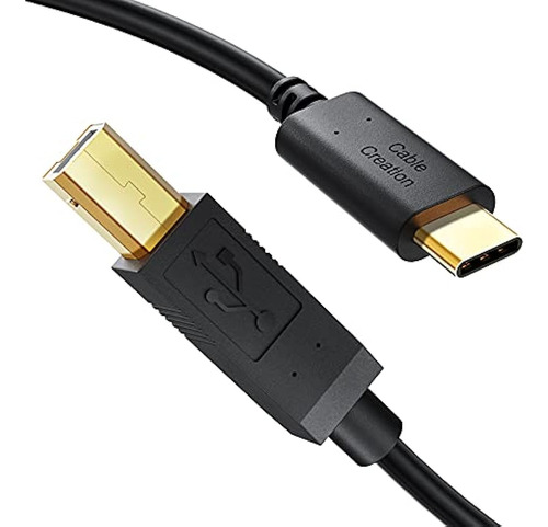 Cablecreation 6.6ft Usb 2.0 Tipo C A Usb 2.0 B Impresora Mac