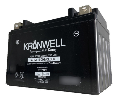 Bateria Kronwell Gel Pstz12s 12v 10.5a Yt12a-bs Ytz12s
