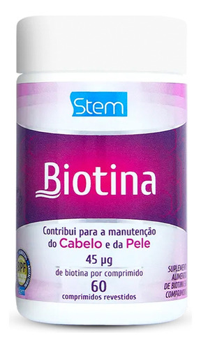 Biotina Stem 45mcg C/60 Comprimidos Variação Única Sabor