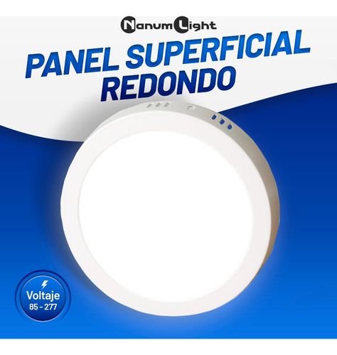 Lámpara Led Panel Redondo Superficial 6w 6500k Nanum Light