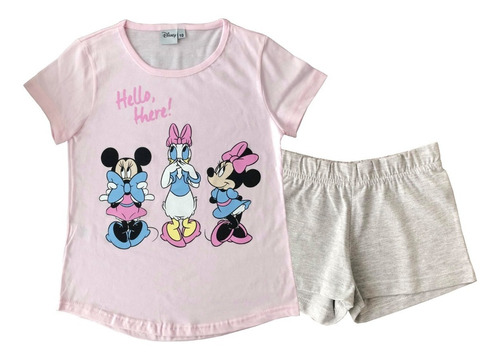 Pijama Niñas Manga Corta Disney Minnie Mouse Orig Mundomania