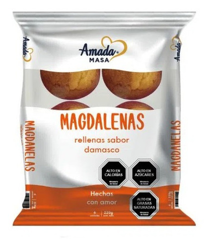 Magdalenas Amada Masa Damasco 220gr(3 Unidad)-super