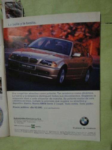 Publicidad Bmw 328 Coupe Año 1999