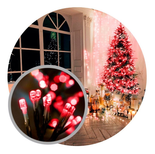 Extensión Luz Led Lineal 100 Luces 6 M. Navidad Rojo 1425