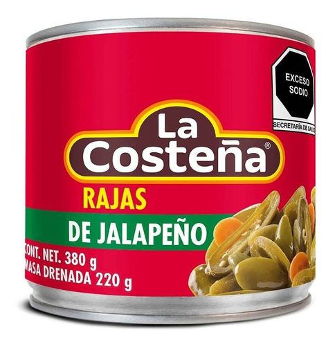 Chiles Jalapeños Enteros La Costeña En Escabeche 380 Gr