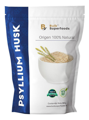 Psyllium Husk En Polvo 500g | 100% Natural | Bulk Superfoods