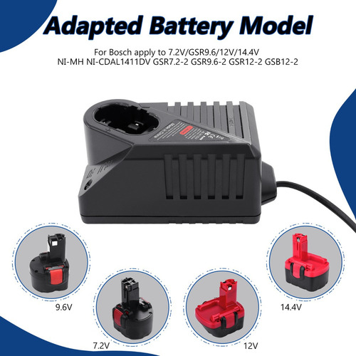 - Cargador Rápido De Batería For Bosch Ni-mh 7.2v-14.4v