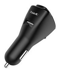 Imagen 2 de 4 de Auricular Bluetooth Con Cargador Para Carro Hv-h965bt