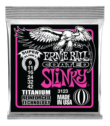 Encordado Ernie Ball Guitarra Eléctrica Coated P03123 09-42