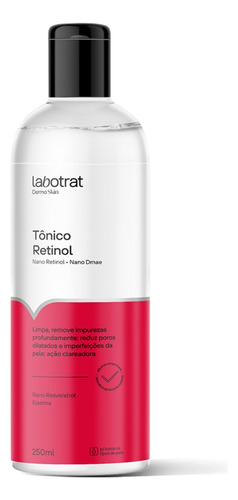 Tônico facial retinol clareador dermo skin labotrat 250ml