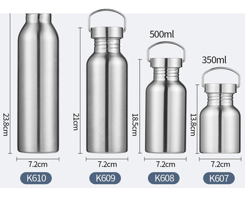 Botella De Agua Deportiva De Doble Pared De Material 600ml