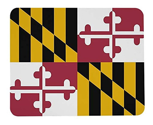 Bandera De Maryland Alfombrilla De Ratón, Color Blanco
