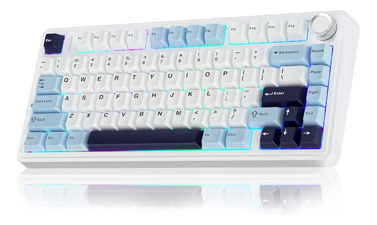 Teclado Gamer Aula F75 Reaper Switches Español con Luz Rgb