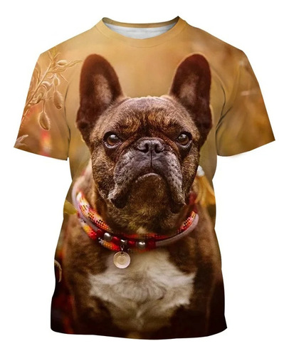 Ut Camiseta De Manga Corta Con Estampado 3d De Perro