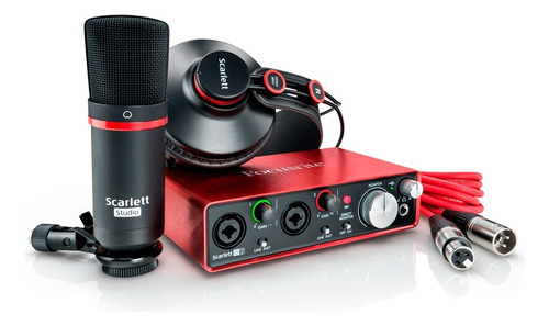 Kit De Interface De Áudio Usb Focusrite Scarlett 2i2 Studio