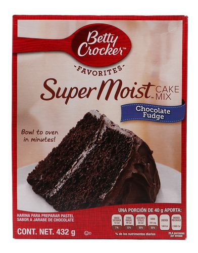 Harina Para Pastel Chocolate Fudge Betty Crocker  4 Pack Ipg