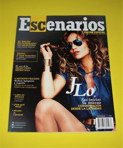 Jennifer Lopez Revista Escenarios 2014 Pele Carlos Santana