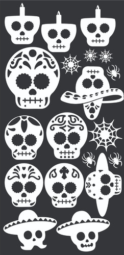 Decorativos De Halloween Viniles Reutilizables Ventanas 15