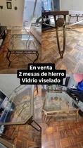 Comprar Mesas Ratonas De Hierro Con Vidrio Biselado