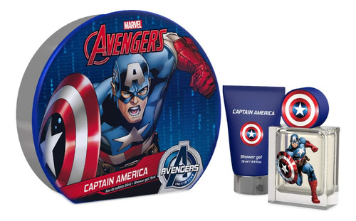 Perfume Para Niños Marvel Avengers Capitan America  + Gel 