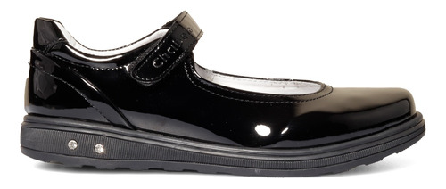 Zapato Escolar Charol Negro Velcro Chabelo C585-b 22-25 Gnv®