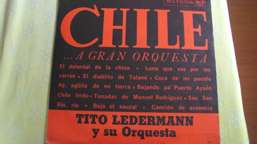 Vinilo Lp Tito Lederman Y Su Orquesta Chile.