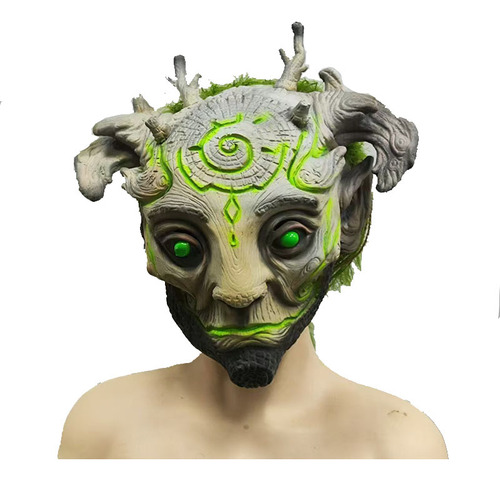 Divertida Máscara De Látex Lifelik Para Elfo Verde De Hallow