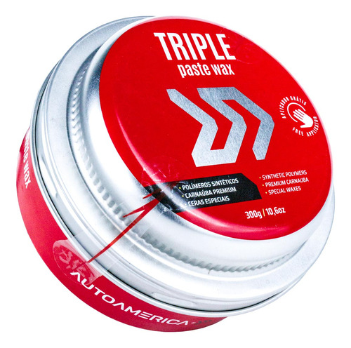 Cera Triple Wax Paste - Autoamerica  - 300g C/ Aplicador