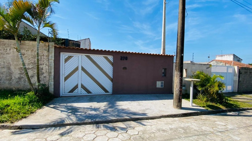 Imagem 8 de 19 de Casa Nova Na Praia À 1.200 Metros Do Mar, No Cibratel, Em Itanhaém, Com Piscina, Área Gourmet Com Churrasqueira, Wc Externo