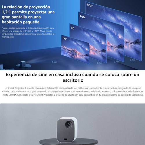 Xiaomi Mi Smart Projector 2, Portátil 1080p Android Tv 120''