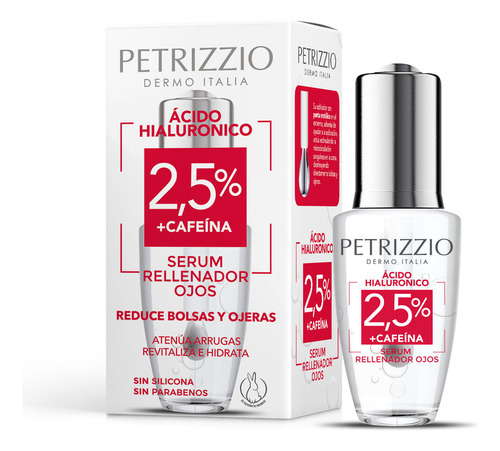 Sérum Rellenador Ojos 2.5% Ácido Hialurónico + Cafeína | Petrizzio