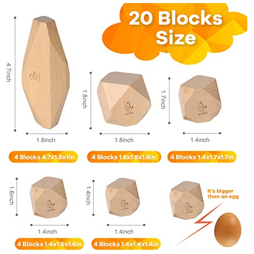 - Rocas Apilables, Bloques De Madera Grimms, Juguetes D...