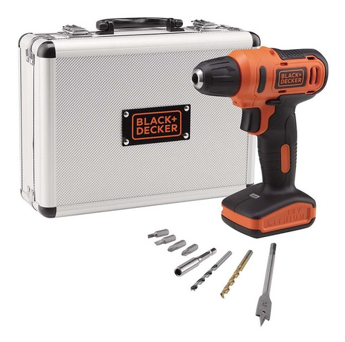 Furadeira Parafus 3/8p 12v C/ 10 Peças Black+decker Ld12mba