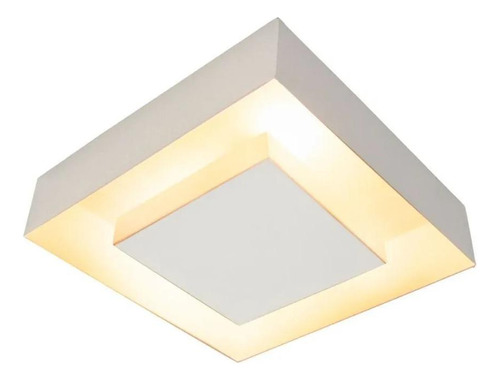 Luminária Plafon Luz Indireta 45x45 Sobrepor Alumínio