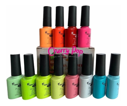 Imagen 4 de 8 de Gama 12 Geles Miss Cherry Diferentes Gamas + Piedras Regalo
