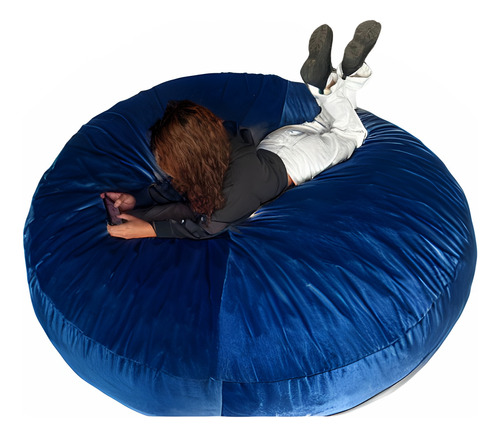 Puff Sillón King Size Relleno 140 Cm Terciopelo Lavable