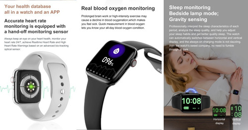 Imagen 5 de 9 de Apple Watch Serie 7 Smartwatch Dt7 Pro Max Tension Arterial