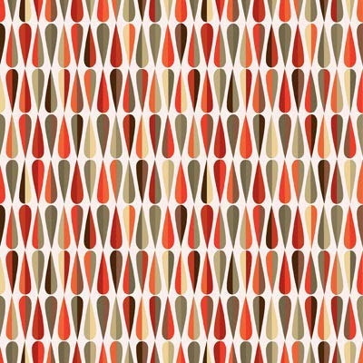 Tear Drops  Papel Cartulina Mid Century Moderni 12 X 5 Hoja