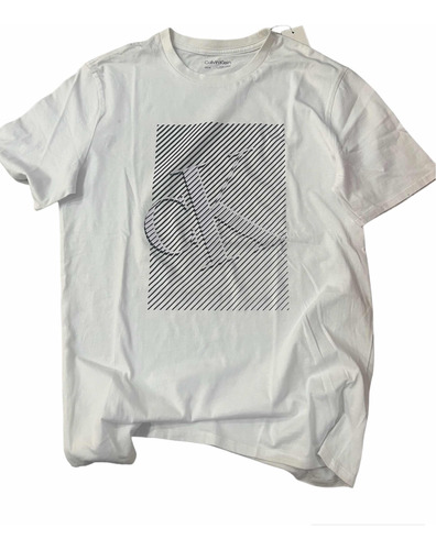 Remeras Calvin Klein Originales Importadas Logo Lined White