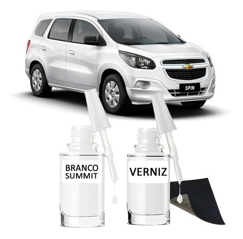 Tinta Tira Risco Automotivo Chevrolet Spin Cor Branco Summit