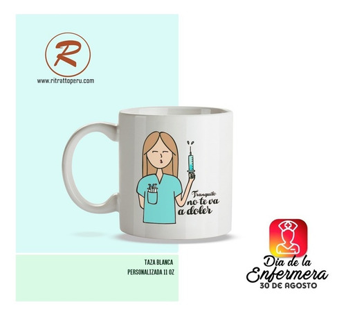 Imagen 2 de 7 de Tazas Personalizadas, Día De La Enfermera, Regalos