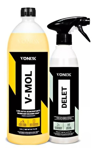Delet Limpador Pneus + Shampoo Desengraxante V-mol Vonixx